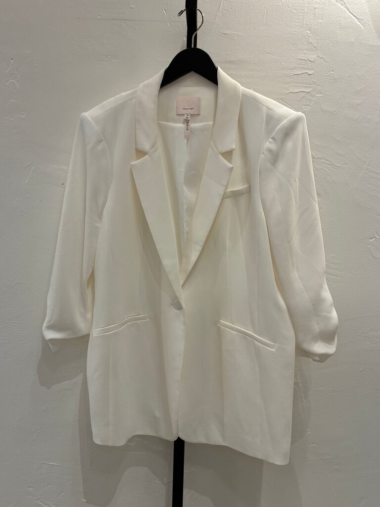 Cinq à Sept White Khloe Blazer Size 14