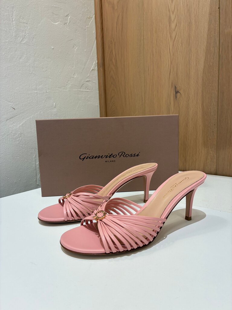 Gianvito Rossi Vyna Leather 70MM Pink Heels Size 36.5
