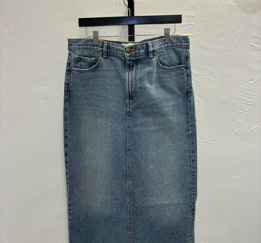 The Great. Column Denim Skirt in Monterey Wash Size 31
