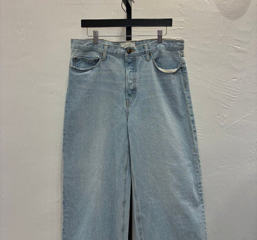 The Great. Slouchy Wide Leg Jeans in Tidal Wash Size 30