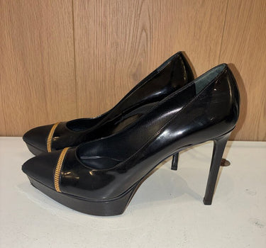 Yves Saint Laurent Black Zipper Heels Size 38.5