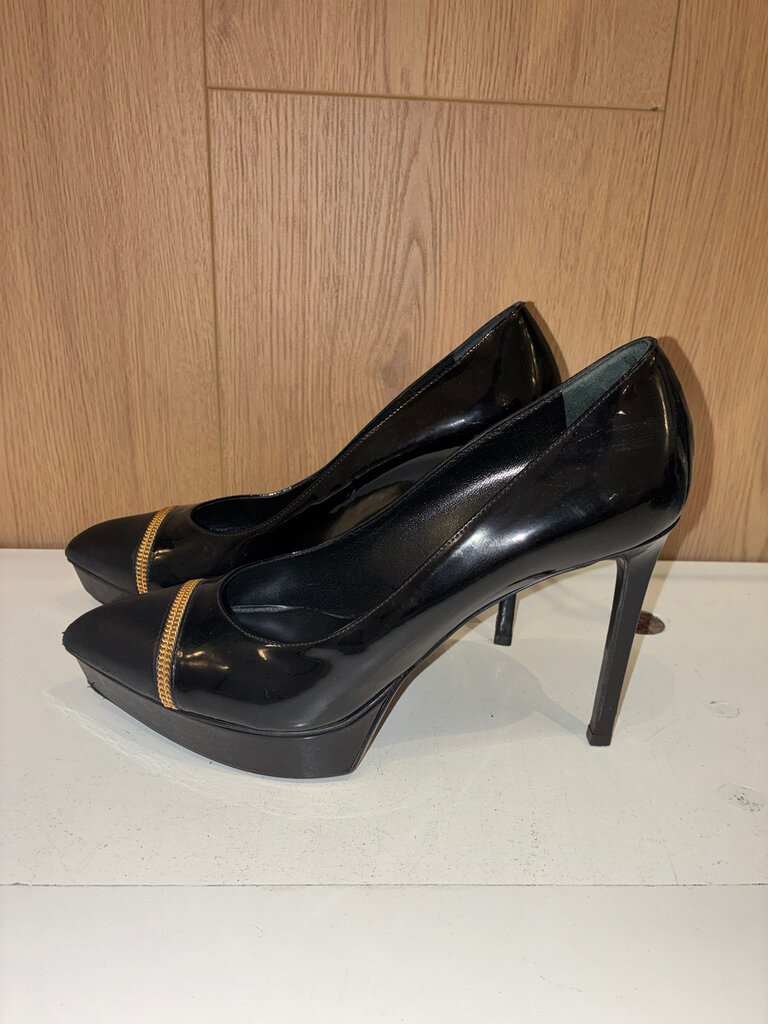 Yves Saint Laurent Black Zipper Heels Size 38.5