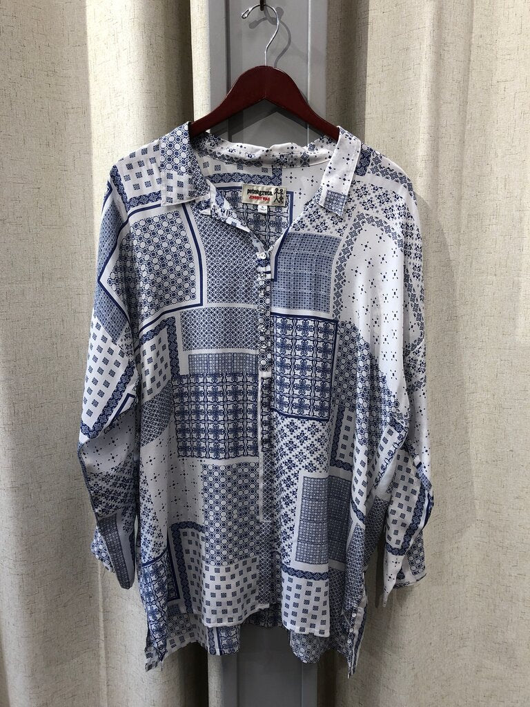 Johnny Was Pete & Greta Button-Up Shirt Size XL