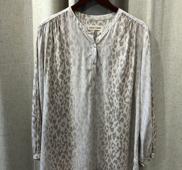Johnny Was Calme Leopard Print Blouse Size Medium