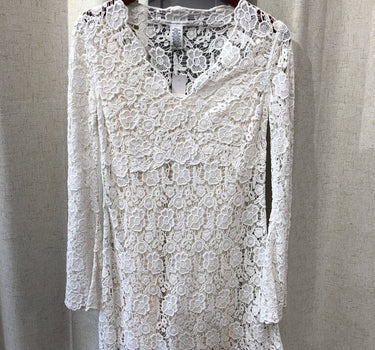 Diane Von Furstenberv White Lace Dress Size 2