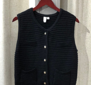 Joie Black Knit Vest size M