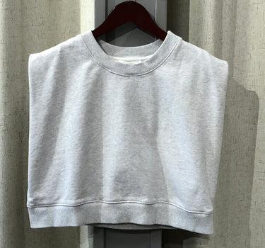 Anthropologie Light Gray Cropped Sweatshirt size M