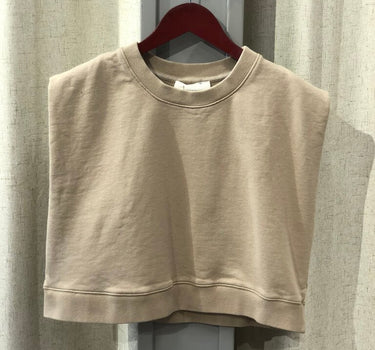 Anthropologie Tan Cropped Sweatshirt size M