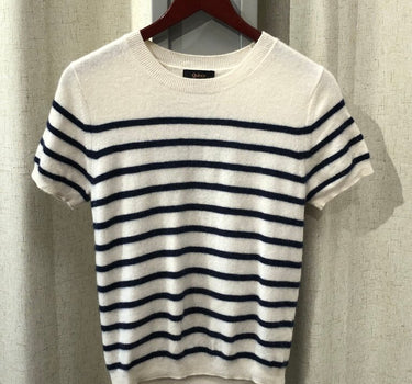 Quince Mongolian Cashmere Striped Sweater size L