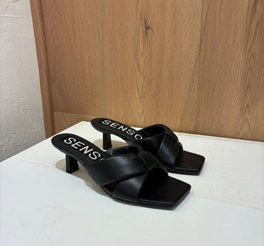 Senso Black Heeled Sandals Size 36