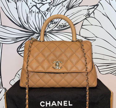 Chanel Coco Top Handle Quilted Handbag