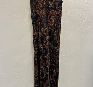 L'AGENCE Navy Patterned Maxi Skirt sz XS