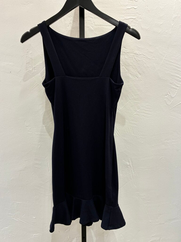 Susana Monaco Navy Dress w/ Ruffle Trim sz S