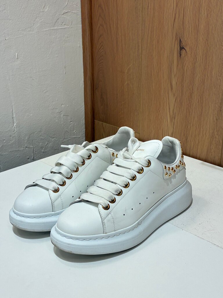 Alexander McQueen White Studded Sneakers Size 39
