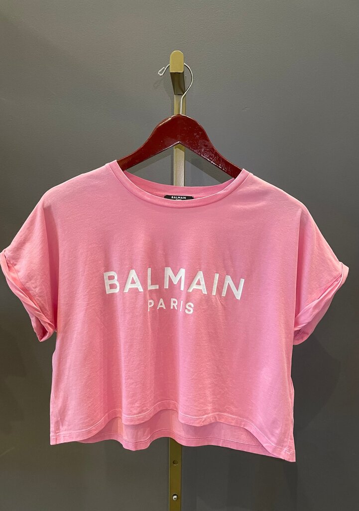 Balmain Paris Pink Crop Top