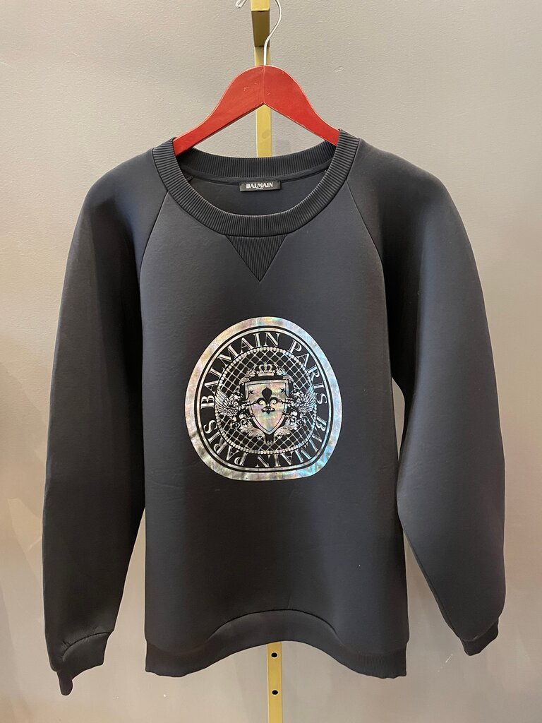 Balmain Black Graphic Sweatshirt