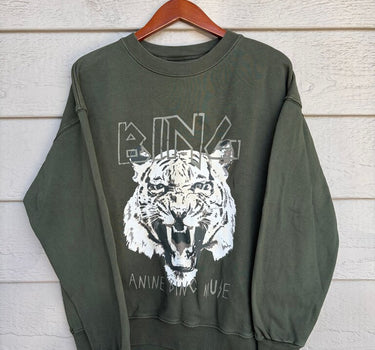 Anine Bing Graphic Sweater with Tiger Print Size S