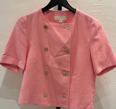 Zara NWT Pink Short Sleeve Blazer w/ Gold Buttons sz S
