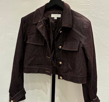 Zara Brown Denim Jacket w/ Gold Buttons sz M