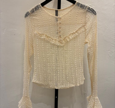 Anthropologie Lace Textured Top Size S
