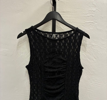 Anthropologie Black Lace Tank Top Size M
