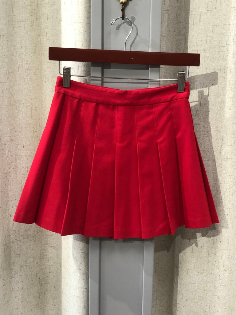 Sunday Best Red Pleated Mini Skirt size 00