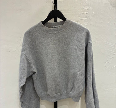 Skims Gray Cropped Sweatshirt Size M