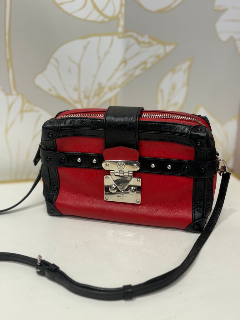 Louis Vuitton Red and Black Petite Malle Crossbody
