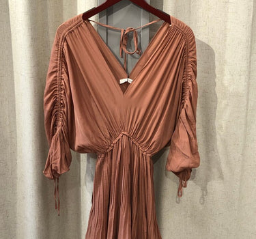 Mustard Seed Peach V-Neck Dress size S