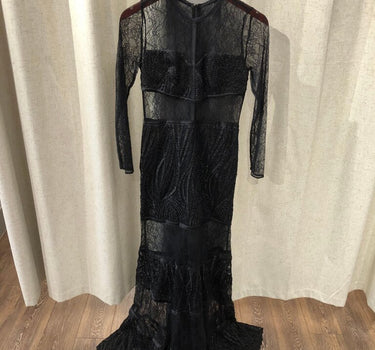 Alexis Black Lace Long Sleeve Dress size S