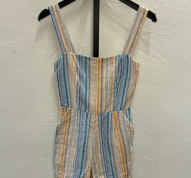 Reformation Striped Linen Romper Size 0