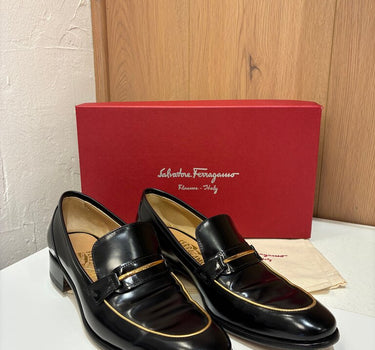 Salvatore Ferragamo Black Leather Loafers Size 7