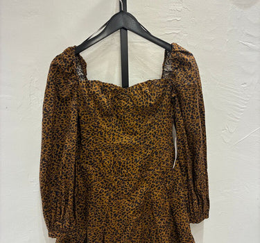 Bardot NWT Leopard Print Peplum Mini Dress Size XS