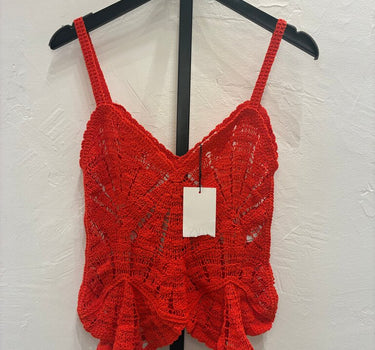 Zara NWT Orange Crochet Top Size XS