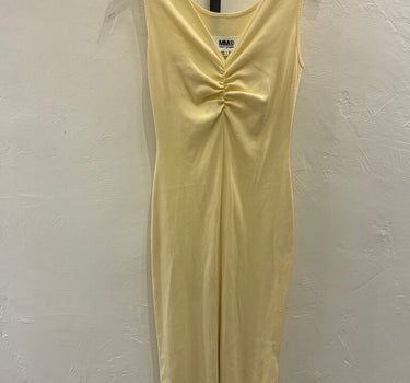 MM6 Maison Margiela Yellow Ribbed Dress Size M