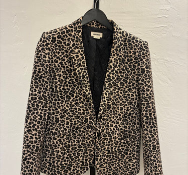 Zadig & Voltaire Leopard Print Blazer Size 38
