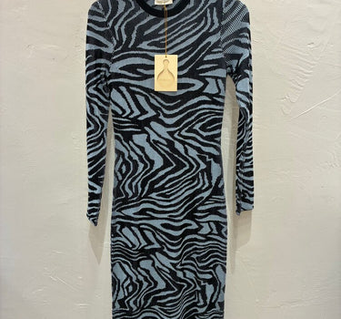 Stine Goya NWT Zebra Print Long Sleeve Dress Size S