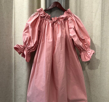 Pink Puff Sleeve Doll Dress by Monica Mahoney