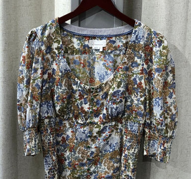 Anthropologie Floral Print Blouse size M