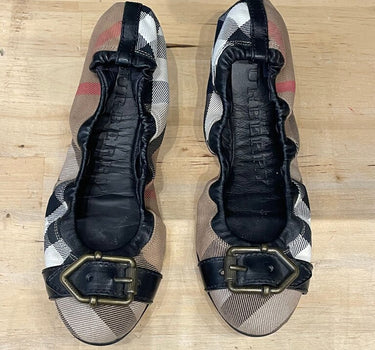 Burberry Ballet Flats w/ Front Buckle