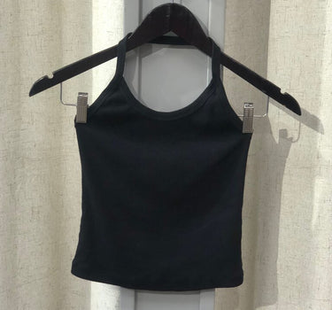 Enza Costa Black Halter Ribbed Tank Top size S