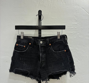 Levi's 501 Black Denim Shorts Size 25
