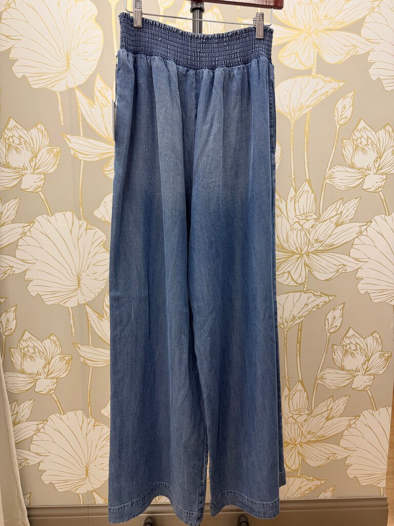 Bella Dahl Indigo Pants with Elastic Waist, (NWT) Size L