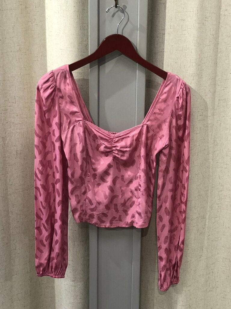 WAYF Pink Long Sleeve Top size XS
