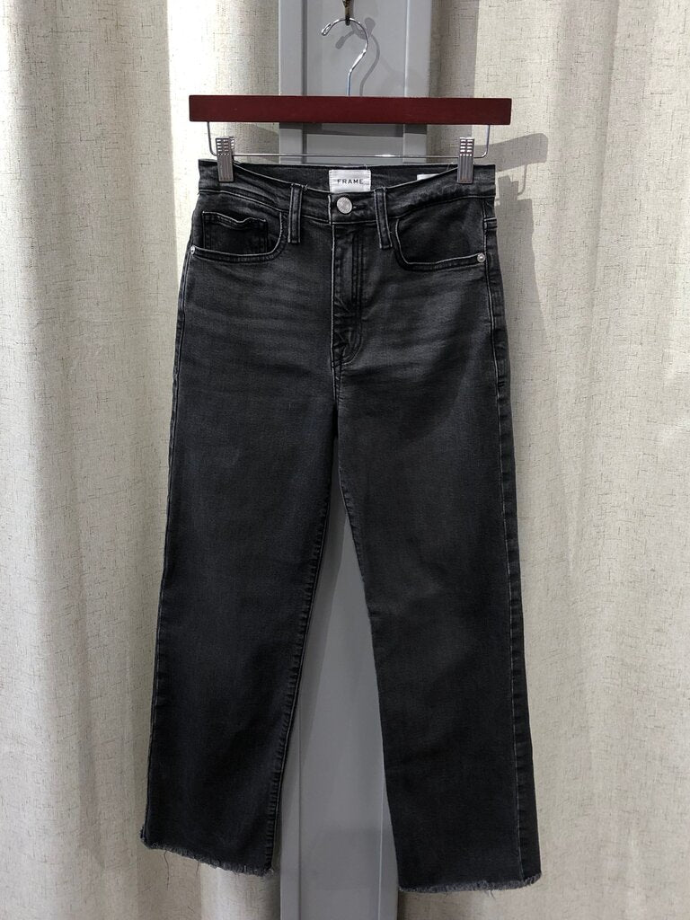 FRAME Black Straight Leg Jeans size 25