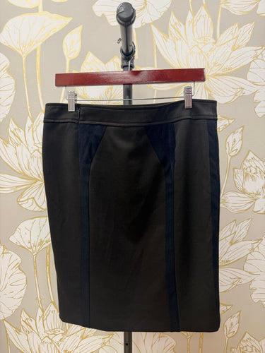 Brown Gucci Skirt Ribbed Pockets Dark Brown/Black, 46/10, NWT