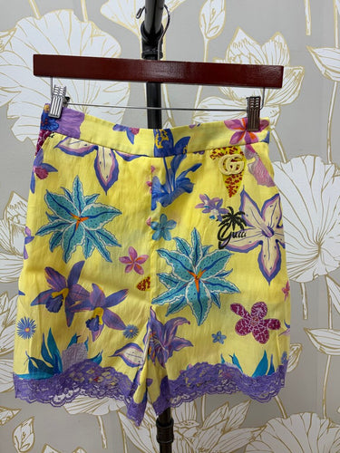 Gucci Floral Print Shorts, Size 40
