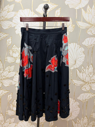 Louis Vuitton Floral Sequin Midi Skirt, Size 38