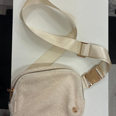 Lululemon Cream Faux Fur Belt Bag