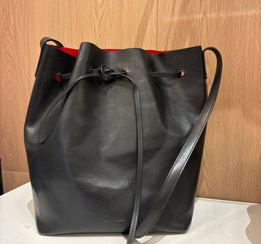 Mansur Gavriel Black Leather Bucket Bag